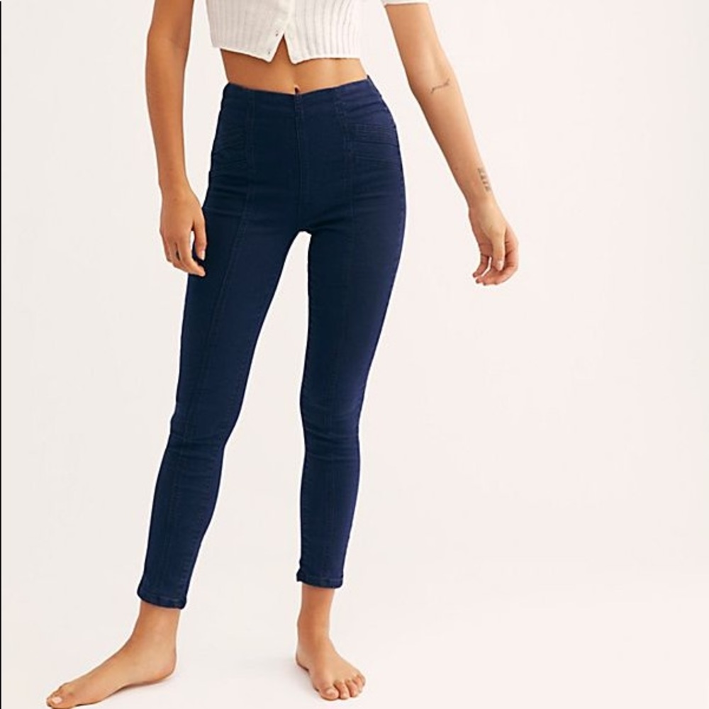 FREE PEOPLE Feel Alright Skinny Jeans NWT 30 BLUE